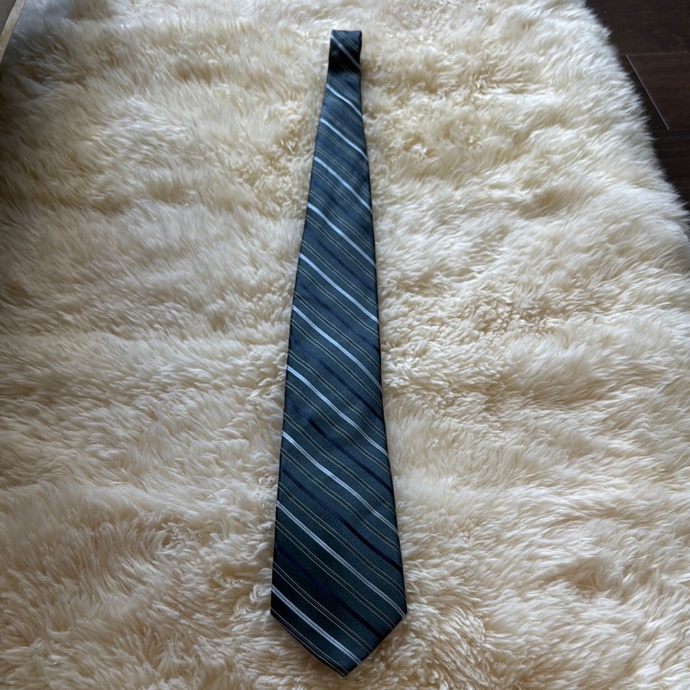 Striped Blue and Gray Tie